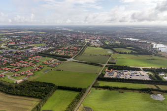 Varde in the state South Denmark, Denmark seen from above