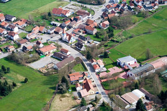 Aerial view of Kocherbach in the district Affolterbach in Wald-Michelbach in the state Hesse, Germany