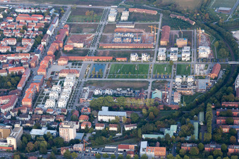 Aerial view of Landau South in Landau in der Pfalz in the state Rhineland-Palatinate, Germany