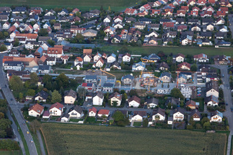 Aerial view of Ringstr in the district Hayna in Herxheim bei Landau in the state Rhineland-Palatinate, Germany