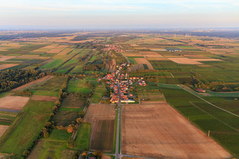 Village view from the west in Hergersweiler in the state Rhineland-Palatinate, Germany