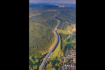 Ascent on the A8 in the district Nöttingen in Remchingen in the state Baden-Wuerttemberg, Germany