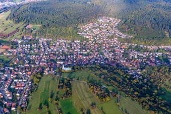 Aerial photograpy of District Bilfingen in Kämpfelbach in the state Baden-Wuerttemberg, Germany