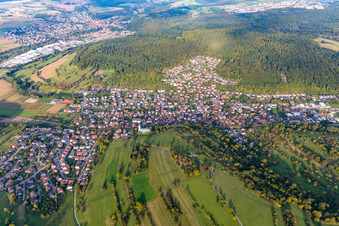 Oblique view of District Bilfingen in Kämpfelbach in the state Baden-Wuerttemberg, Germany