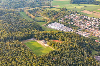 Waldstadion in Eisingen in the state Baden-Wuerttemberg, Germany