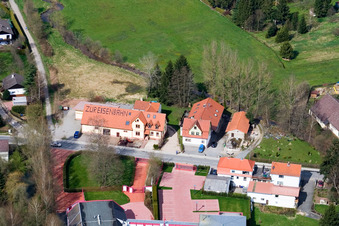 Drone image of District Affolterbach in Wald-Michelbach in the state Hesse, Germany