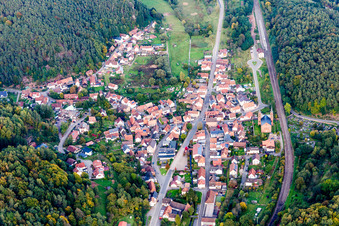 Village view in Wilgartswiesen in the state Rhineland-Palatinate, Germany