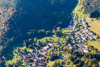 Aerial view of Bobenthal in the state Rhineland-Palatinate, Germany