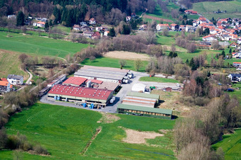 Oblique view of District Affolterbach in Wald-Michelbach in the state Hesse, Germany