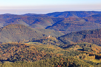 Berwartstein Castle from the west in Erlenbach bei Dahn in the state Rhineland-Palatinate, Germany