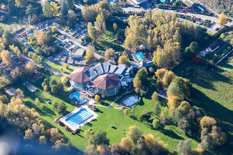 Dahn in the state Rhineland-Palatinate, Germany viewn from the air