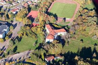 Dahn in the state Rhineland-Palatinate, Germany from a drone