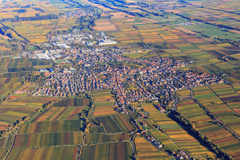 City view from the west in Edenkoben in the state Rhineland-Palatinate, Germany
