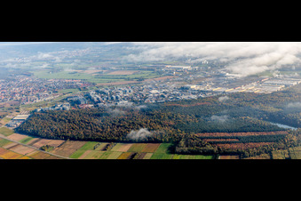 Industrial estate and company settlement with Standort SAP SE and of Heidelberger Druckmaschinen AG in Walldorf in the state Baden-Wurttemberg, Germany