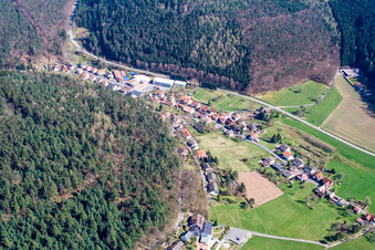 Aerial photograpy of District Affolterbach in Wald-Michelbach in the state Hesse, Germany