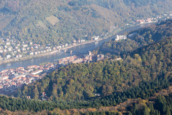 Neckar Valley in the district Kernaltstadt in Heidelberg in the state Baden-Wuerttemberg, Germany