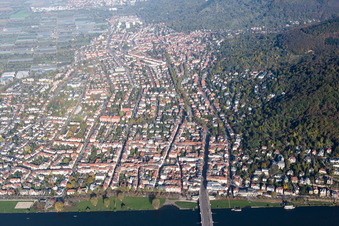 Aerial photograpy of District Neuenheim in Heidelberg in the state Baden-Wuerttemberg, Germany