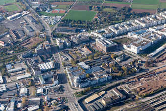District Bahnstadt in Heidelberg in the state Baden-Wuerttemberg, Germany out of the air