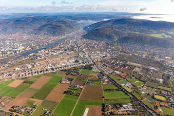 District Bahnstadt in Heidelberg in the state Baden-Wuerttemberg, Germany viewn from the air