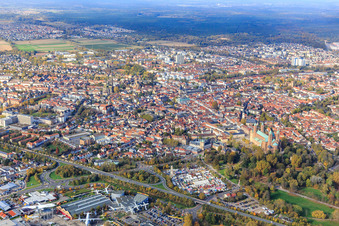 City view from the southeast in Speyer in the state Rhineland-Palatinate, Germany