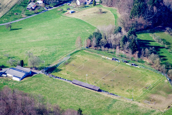 Football pitch in the district Hiltersklingen in Mossautal in the state Hesse, Germany