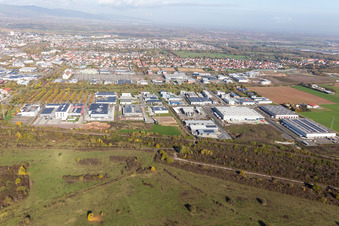 Landau in der Pfalz in the state Rhineland-Palatinate, Germany from the drone perspective