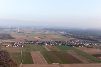 Bird's eye view of District Hayna in Herxheim bei Landau in the state Rhineland-Palatinate, Germany