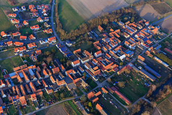 Main Street x Knittelsheimer Way in Herxheimweyher in the state Rhineland-Palatinate, Germany