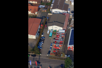 Barthelsmühlring with turntable ladder workshop Beitel und Stier GmbH in the district Minderslachen in Kandel in the state Rhineland-Palatinate, Germany