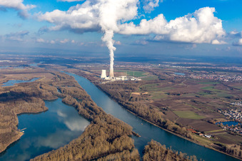 Nuclear power plant in Philippsburg in the state Baden-Wuerttemberg, Germany