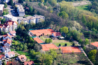 Oblique view of TC77 Jockgrim eV in Jockgrim in the state Rhineland-Palatinate, Germany