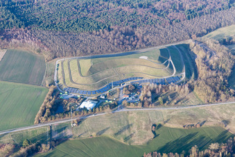 Lauterbourg in the state Bas-Rhin, France from the plane