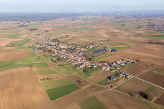 Aerial view of Siegen in the state Bas-Rhin, France