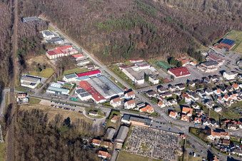 Seltz in the state Bas-Rhin, France from above