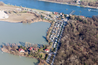 Seltz in the state Bas-Rhin, France viewn from the air