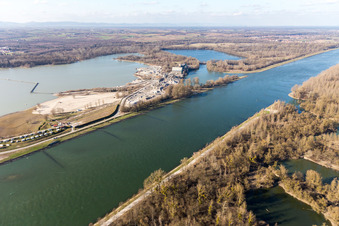 Dyckerhoff gravel works in Seltz in the state Bas-Rhin, France