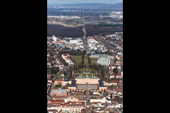 Building complex in the park of the castle Residenzschloss Rastatt in Rastatt in the state Baden-Wurttemberg, Germany