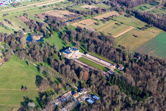 Oblique view of District Förch in Rastatt in the state Baden-Wuerttemberg, Germany