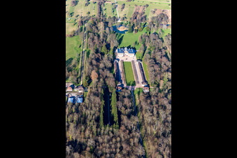District Förch in Rastatt in the state Baden-Wuerttemberg, Germany from above