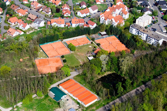 TC77 Jockgrim eV in Jockgrim in the state Rhineland-Palatinate, Germany from the plane