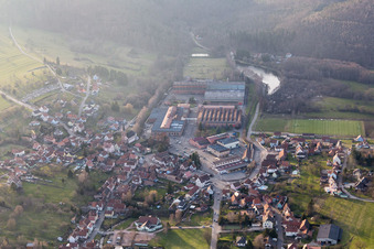 Aerial photograpy of Zinswiller in the state Bas-Rhin, France