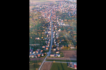 Drone recording of Surbourg in the state Bas-Rhin, France