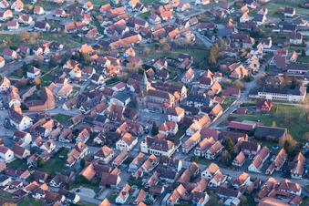 Surbourg in the state Bas-Rhin, France from the drone perspective