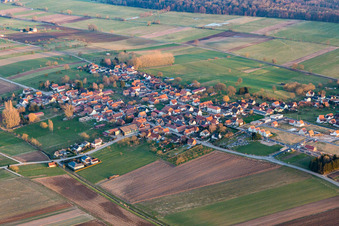 Betschdorf in the state Bas-Rhin, France from above