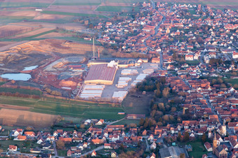 Betschdorf in the state Bas-Rhin, France from the plane