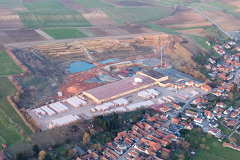 Drone recording of Betschdorf in the state Bas-Rhin, France