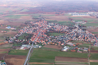 Drone image of Hatten in the state Bas-Rhin, France