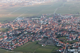 District Diedesfeld in Neustadt an der Weinstraße in the state Rhineland-Palatinate, Germany out of the air