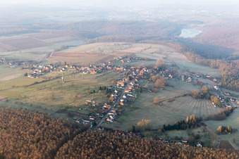 Nehwiller-près-Wœrth in the state Bas-Rhin, France from the plane