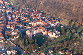 Oblique view of Oberbronn in the state Bas-Rhin, France